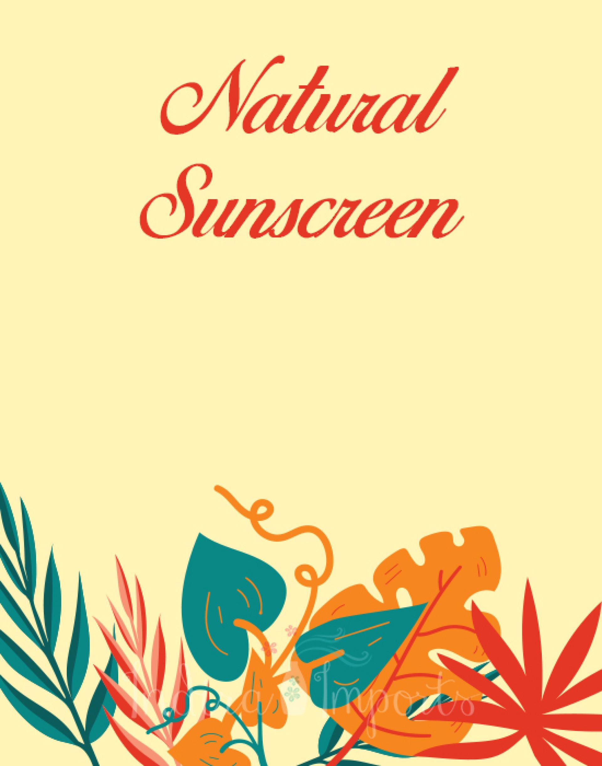 Natural Sunscreen