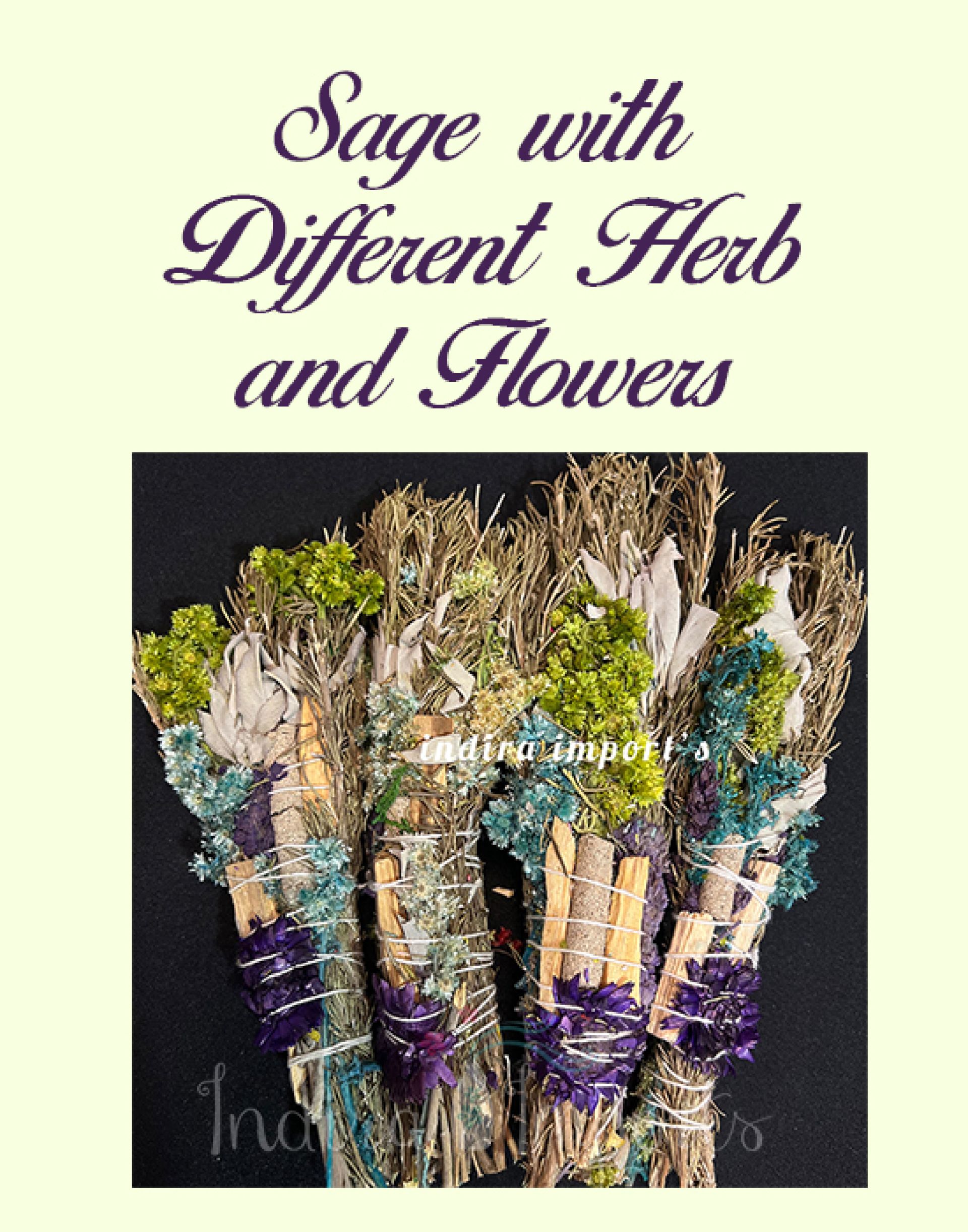 Sage with Different Herb and Flowers
